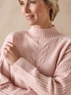 Femme Daxon Pull col montant en jersey envers