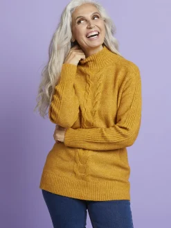 Femme Daxon Pull col montant en jersey envers