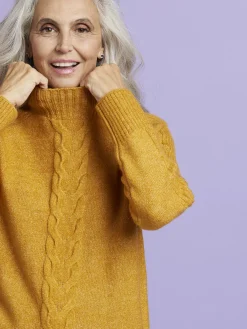 Femme Daxon Pull col montant en jersey envers