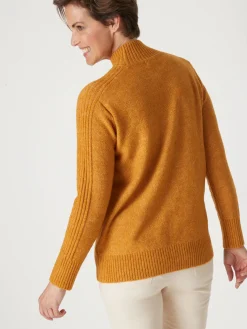 Femme Daxon Pull col montant en jersey envers