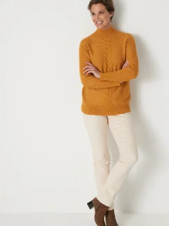 Femme Daxon Pull col montant en jersey envers