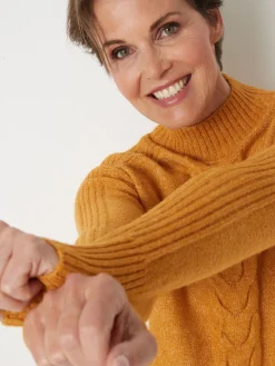 Femme Daxon Pull col montant en jersey envers