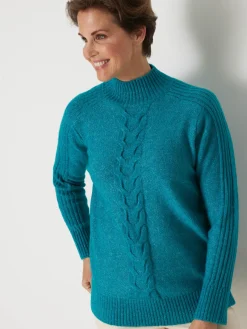 Femme Daxon Pull col montant en jersey envers