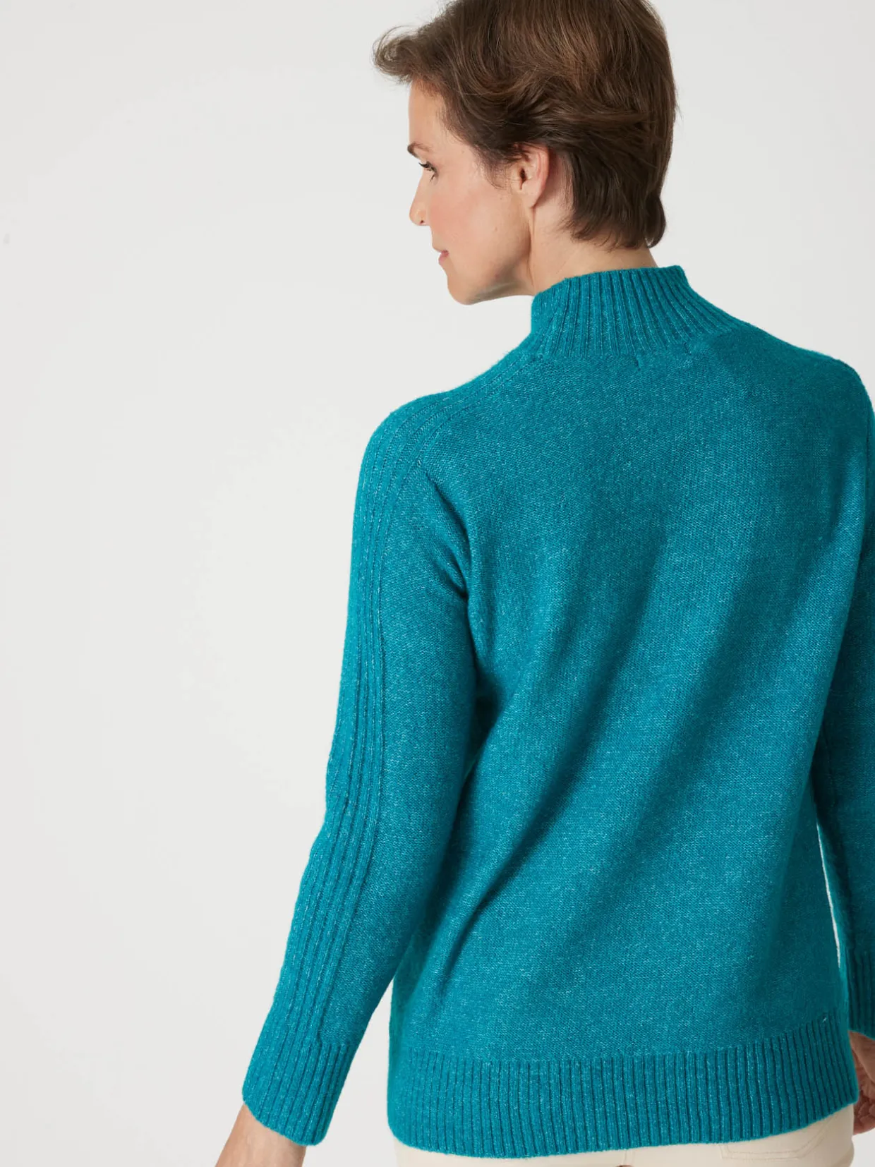 Femme Daxon Pull col montant en jersey envers