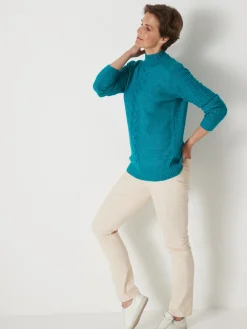 Femme Daxon Pull col montant en jersey envers