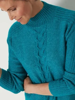 Femme Daxon Pull col montant en jersey envers