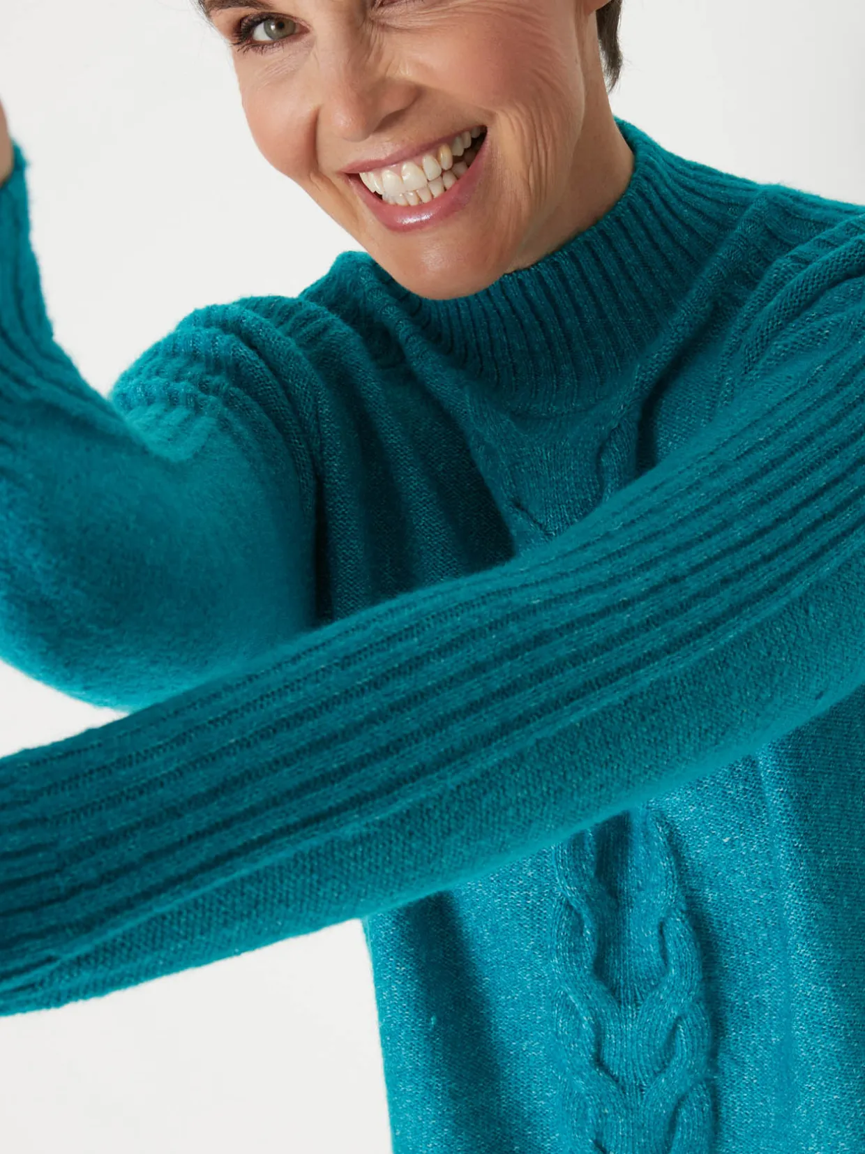 Femme Daxon Pull col montant en jersey envers