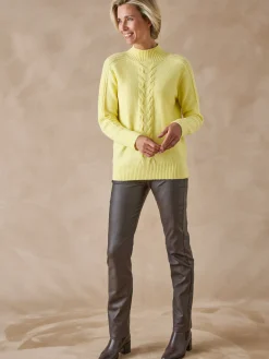 Femme Daxon Pull col montant en jersey envers