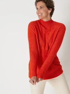 Femme Daxon Pull col montant en jersey envers