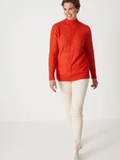 Femme Daxon Pull col montant en jersey envers