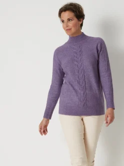 Femme Daxon Pull col montant en jersey envers