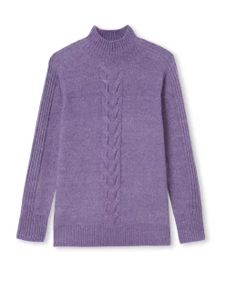 Femme Daxon Pull col montant en jersey envers