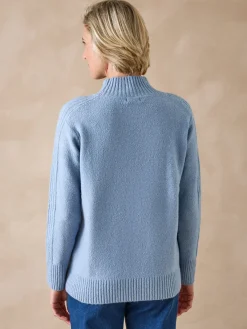 Femme Daxon Pull col montant en jersey envers