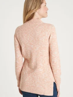 Femme Daxon Pull col montant maille torsadée