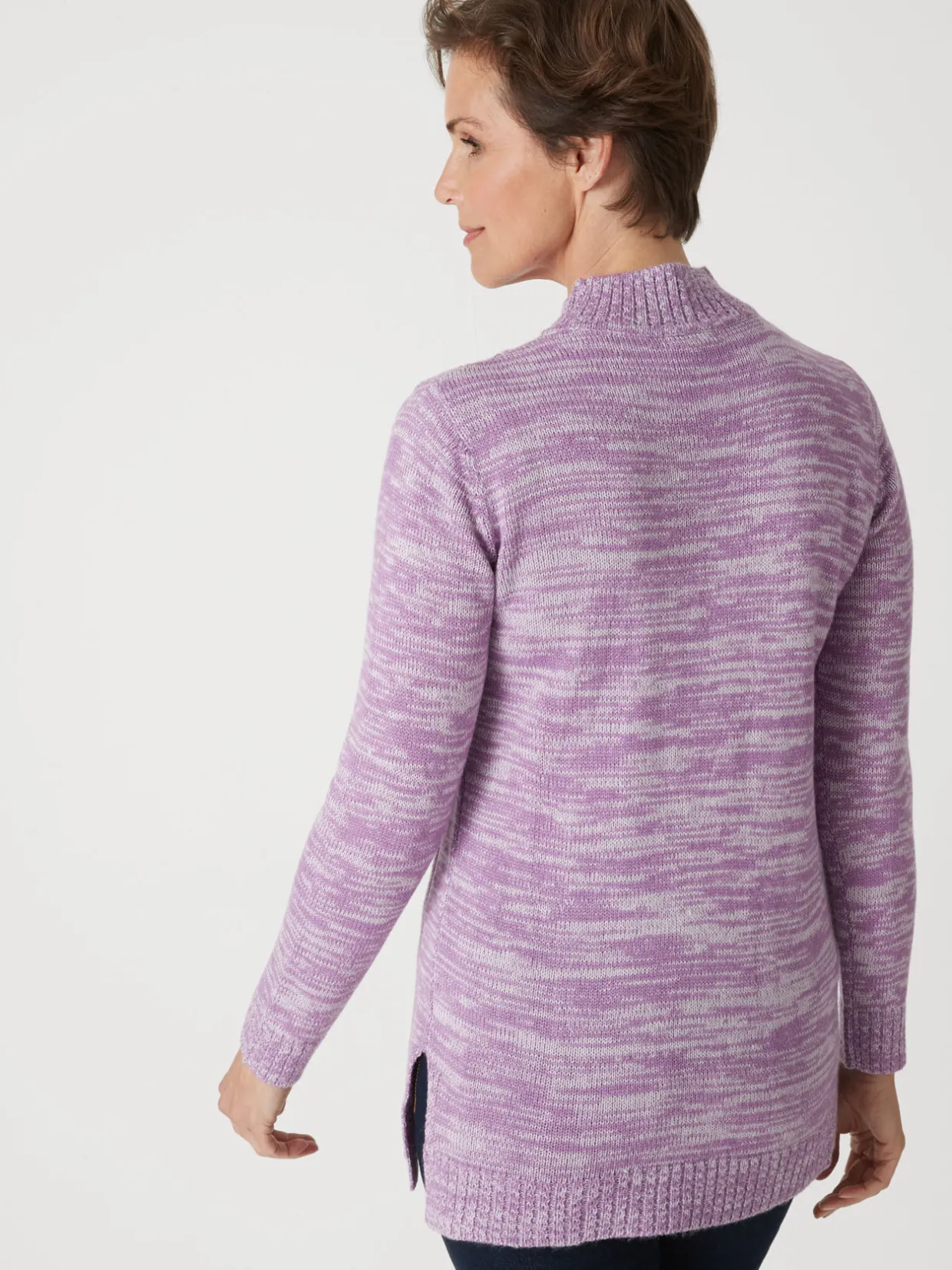 Femme Daxon Pull col montant maille torsadée