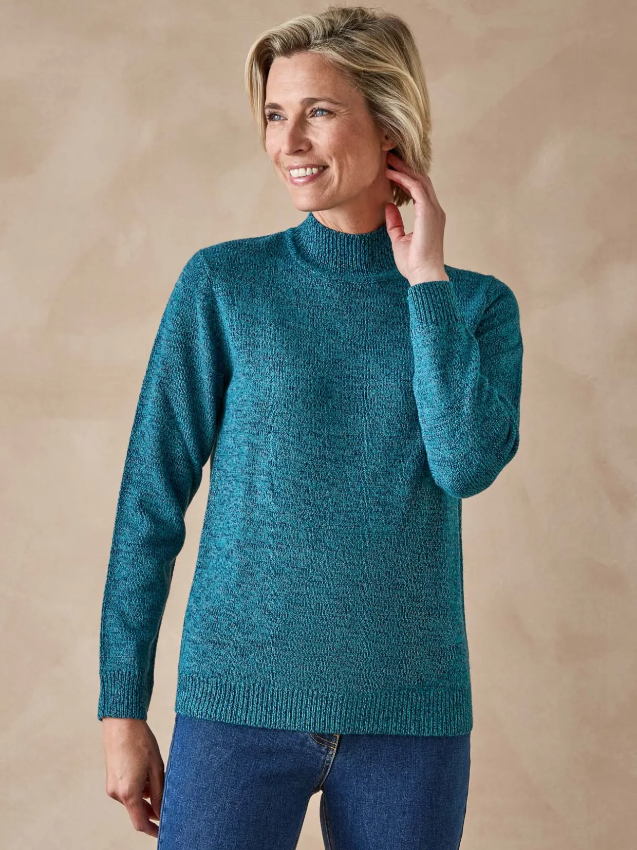 Femme Daxon Pull col montant manches longues