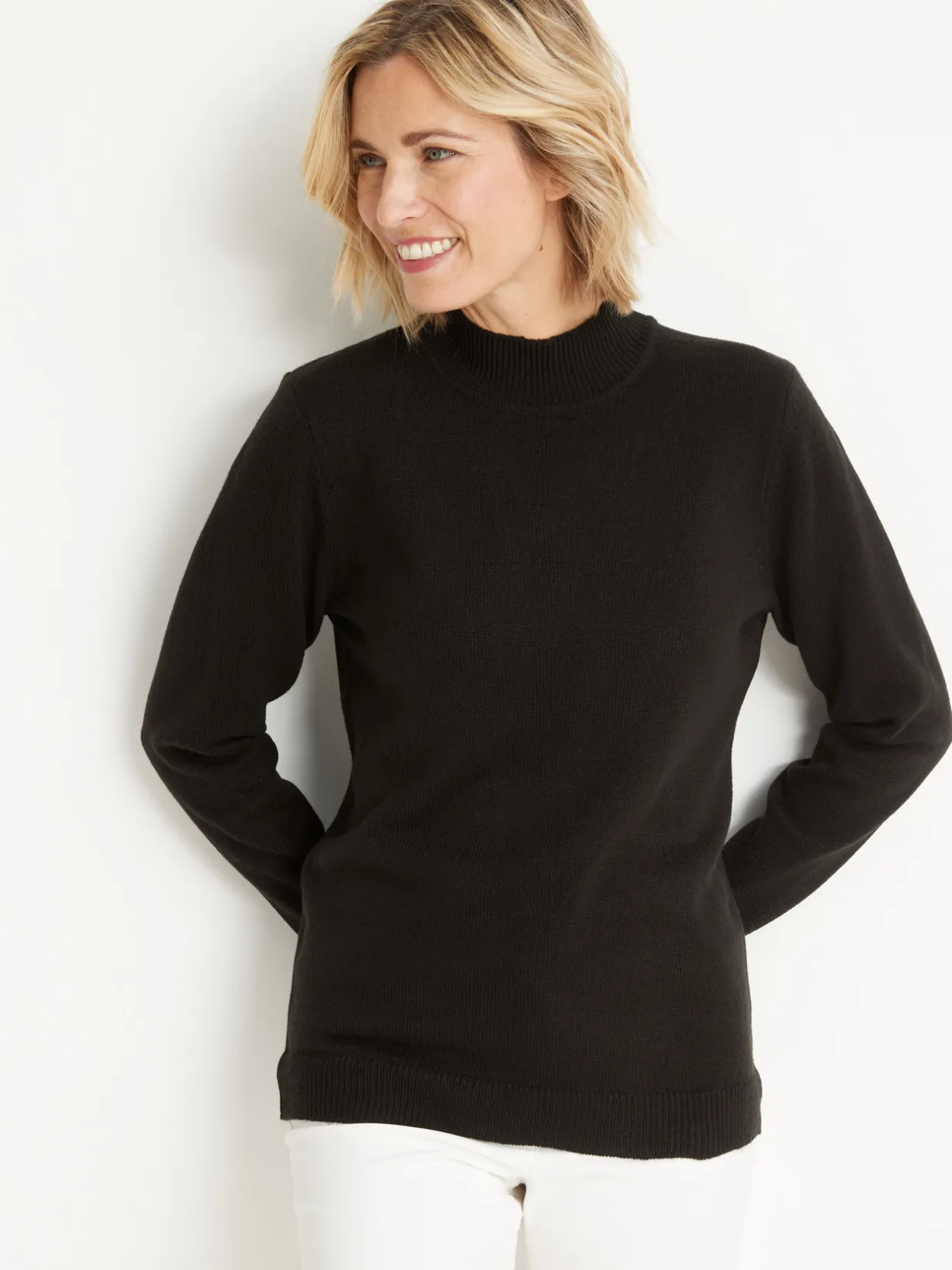 Femme Daxon Pull col montant manches longues