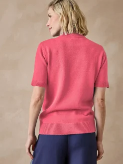 Femme Daxon Pull col montant manches courtes