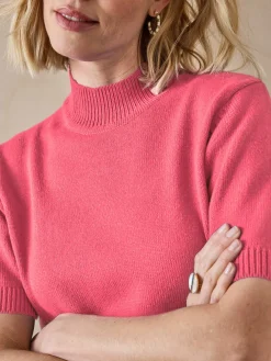 Femme Daxon Pull col montant manches courtes