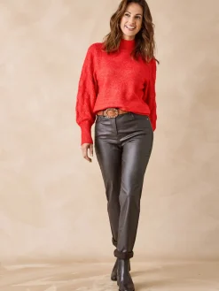 Femme Daxon Pull col montant manches fantaisie