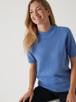 Femme Daxon Pull col montant manches courtes