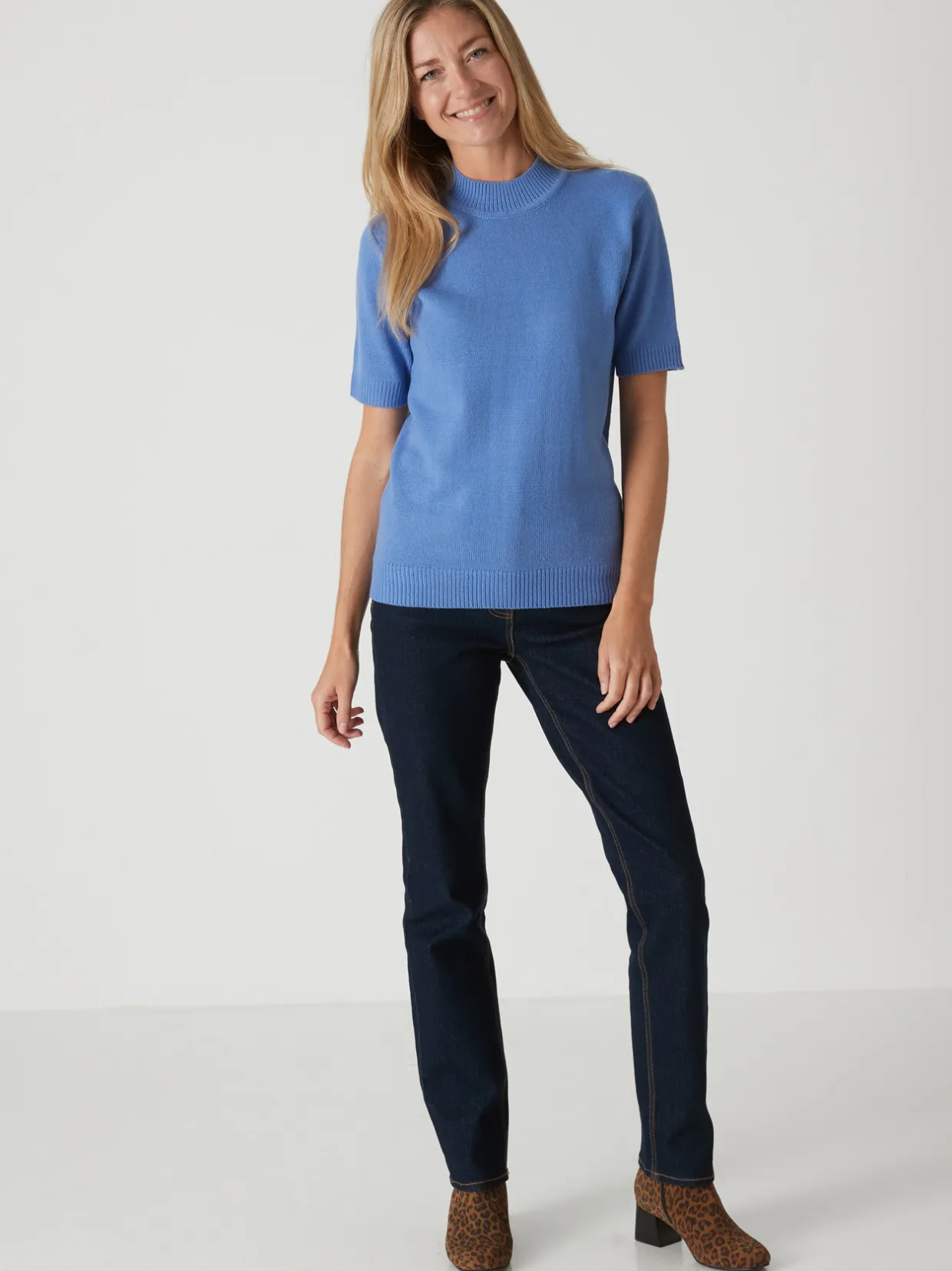 Femme Daxon Pull col montant manches courtes