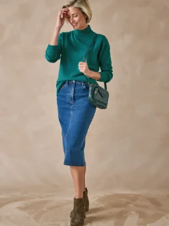 Femme Daxon Pull col montant manches longues