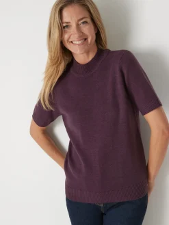 Femme Daxon Pull col montant manches courtes