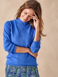 Femme Daxon Pull col montant torsadé