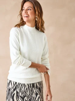 Femme Daxon Pull col montant torsadé