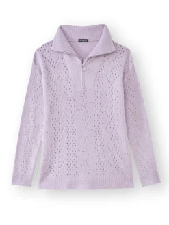 Femme Daxon Pull col montant zippé