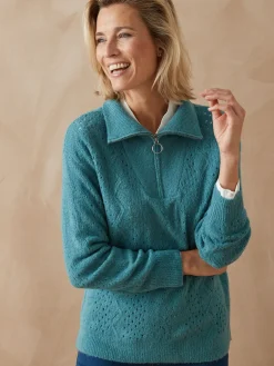 Femme Daxon Pull col montant zippé