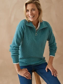 Femme Daxon Pull col montant zippé