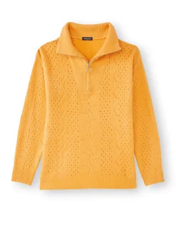 Femme Daxon Pull col montant zippé