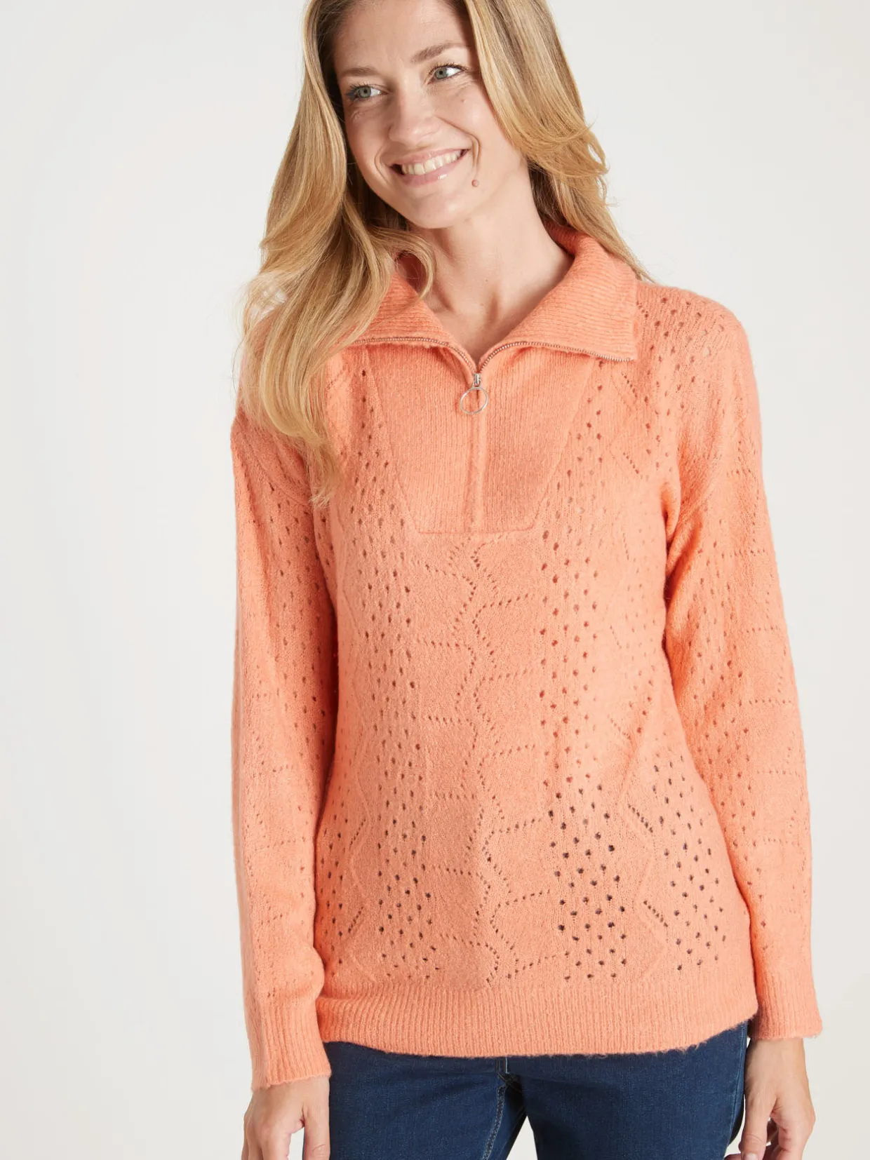 Femme Daxon Pull col montant zippé