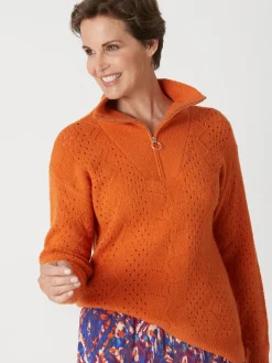 Femme Daxon Pull col montant zippé