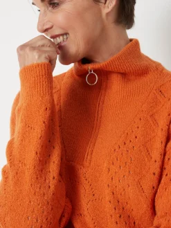 Femme Daxon Pull col montant zippé