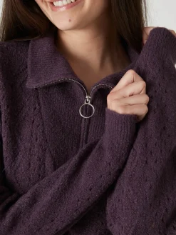 Femme Daxon Pull col montant zippé