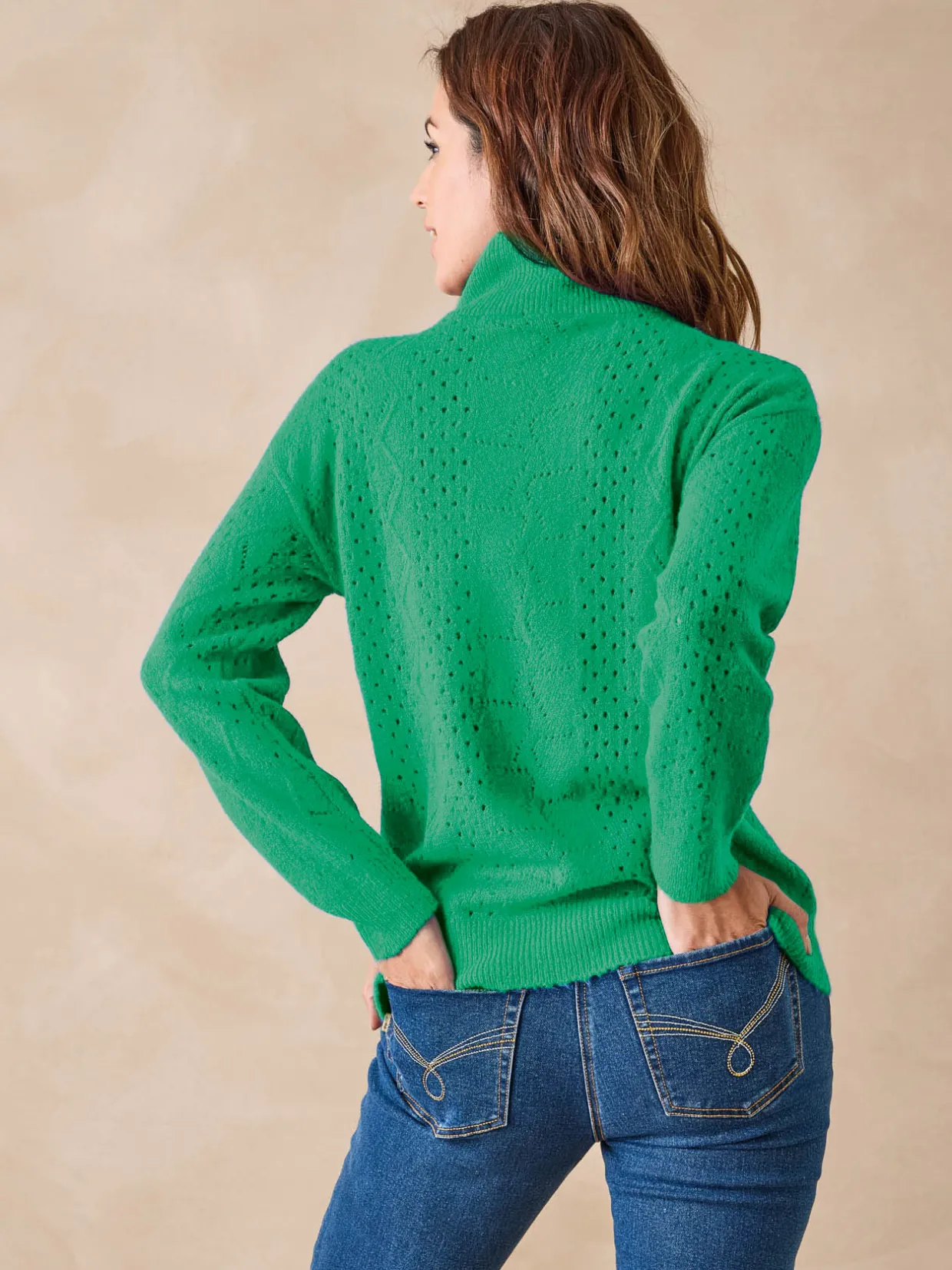 Femme Daxon Pull col montant zippé