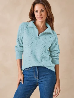 Femme Daxon Pull col montant zippé