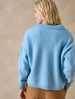 Femme Daxon Pull col polo en pure laine