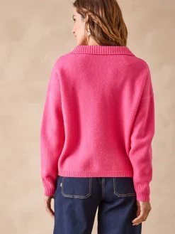 Femme Daxon Pull col polo en pure laine