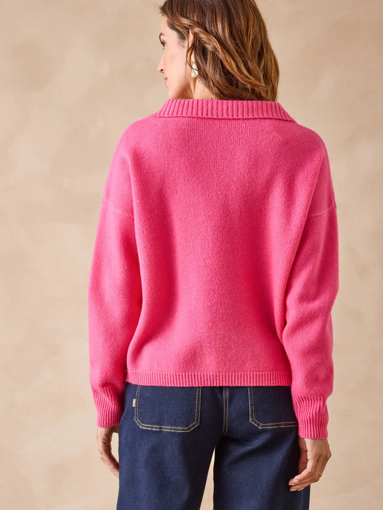 Femme Daxon Pull col polo en pure laine