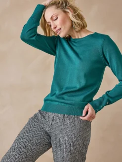 Femme Daxon Pull col rond 50% laine mérinos