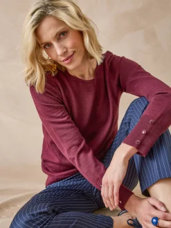 Femme Daxon Pull col rond 50% laine mérinos