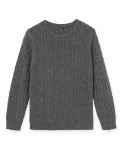 Homme Daxon Pull col rond style irlandais 30% laine