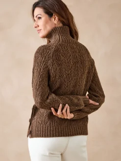 Femme Daxon Pull col roulé point fantaisie