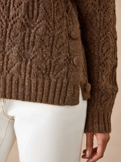 Femme Daxon Pull col roulé point fantaisie