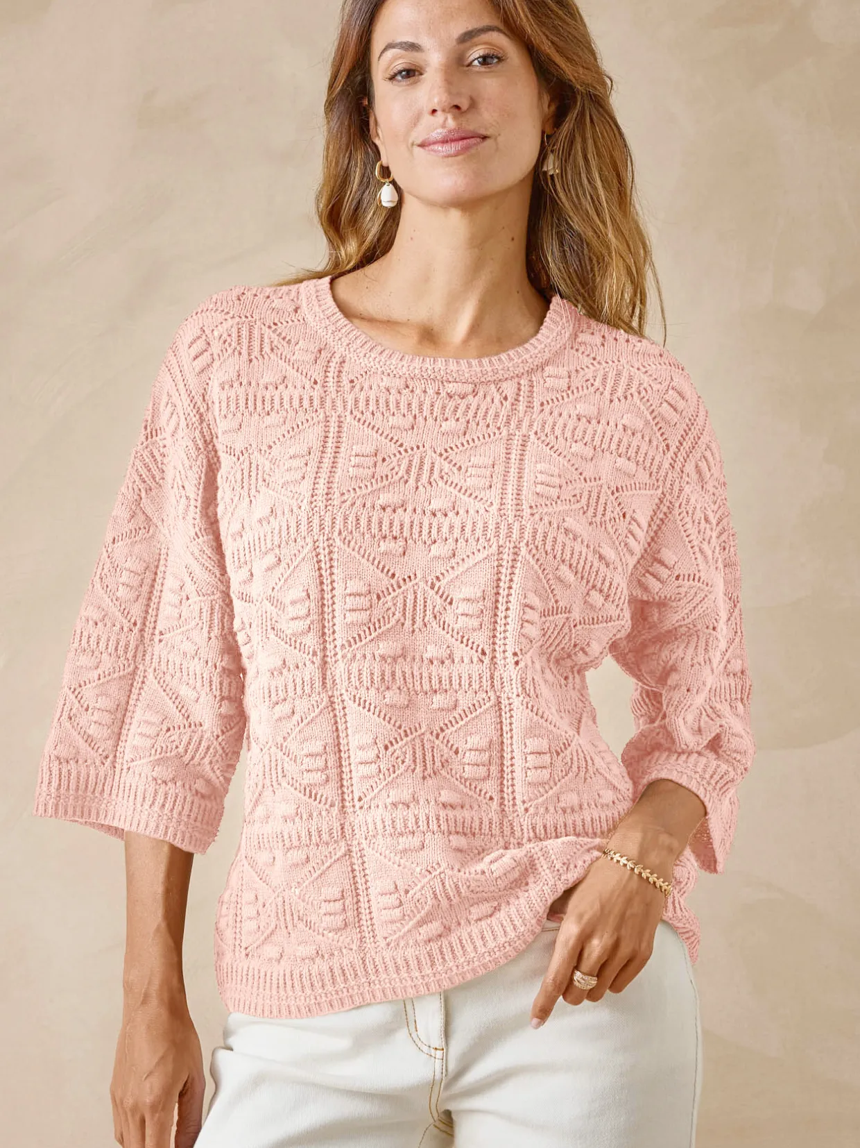Femme Daxon Pull court façon crochet