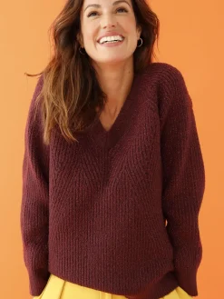 Femme Daxon Pull côtes perlées